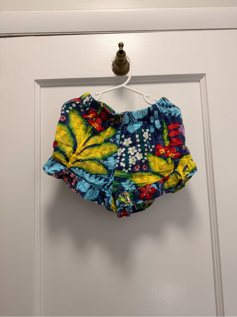 Crewcuts Bright Floral Print Shorts - Blue, Red, Yellow, Purple